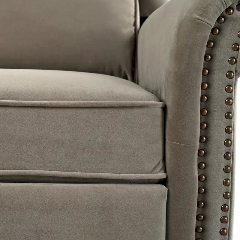 Fauteuil inclinable pivotant moderne en velours Marloo par Christopher Knight Home