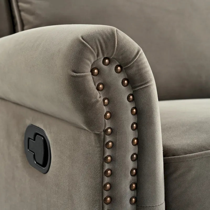 Fauteuil inclinable pivotant moderne en velours Marloo par Christopher Knight Home