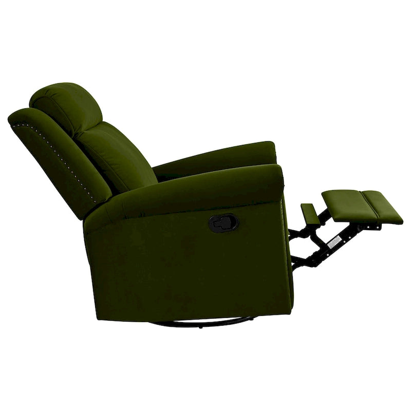 Fauteuil inclinable pivotant moderne en velours Marloo par Christopher Knight Home