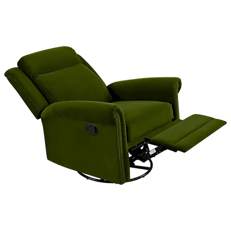 Fauteuil inclinable pivotant moderne en velours Marloo par Christopher Knight Home
