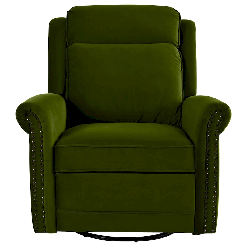 Fauteuil inclinable pivotant moderne en velours Marloo par Christopher Knight Home