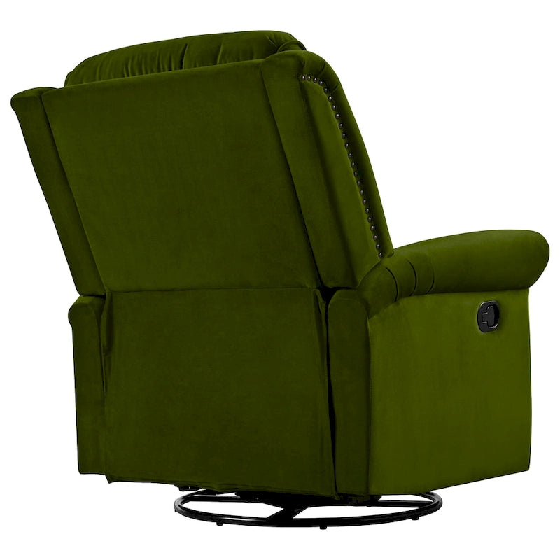 Fauteuil inclinable pivotant moderne en velours Marloo par Christopher Knight Home
