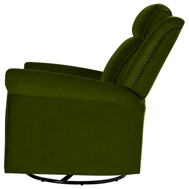 Fauteuil inclinable pivotant moderne en velours Marloo par Christopher Knight Home