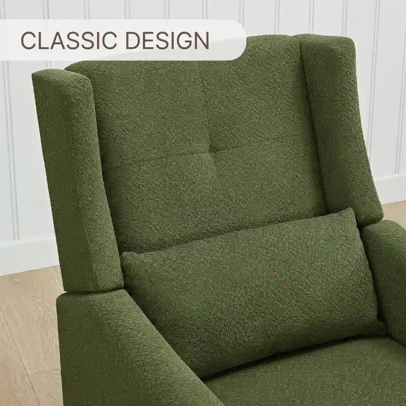 Fauteuil inclinable pivotant et coulissant manuel Lincoln avec coussin lombaire