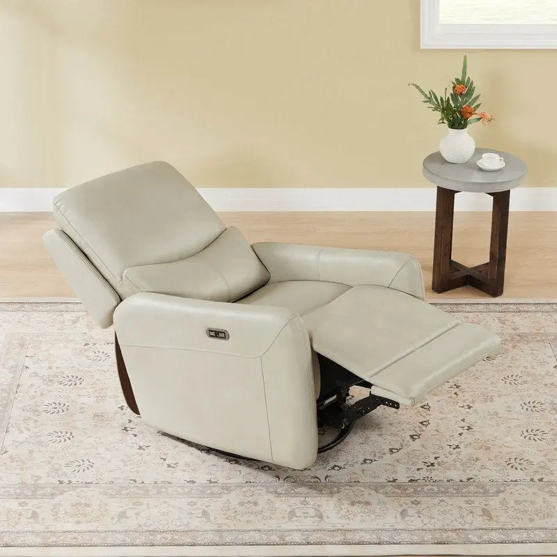 Fauteuil inclinable planeur pivotant électrique Adalyn avec oreiller lombaire
