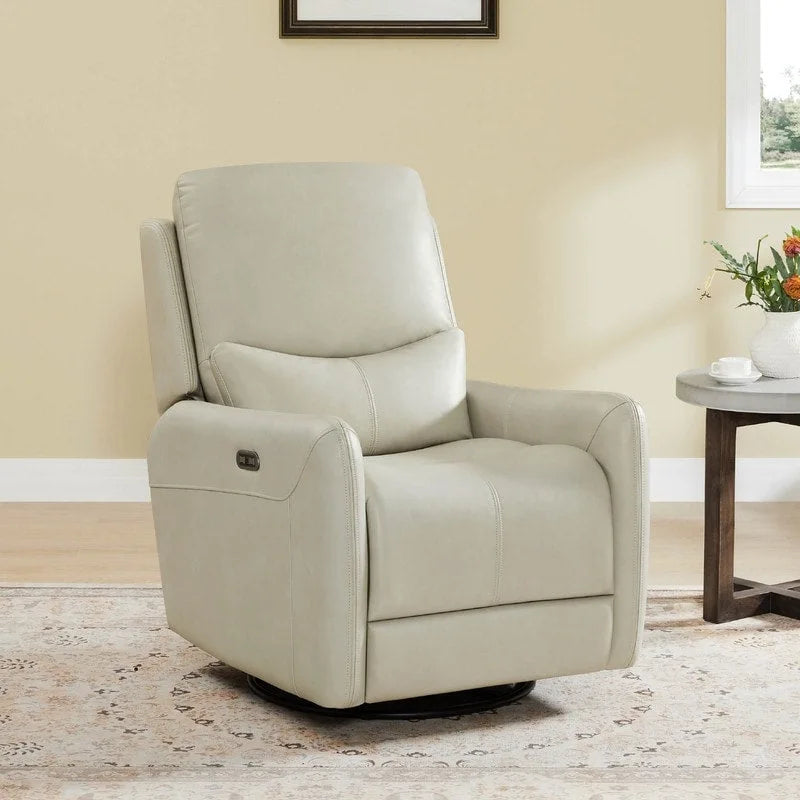 Fauteuil inclinable planeur pivotant électrique Adalyn avec oreiller lombaire