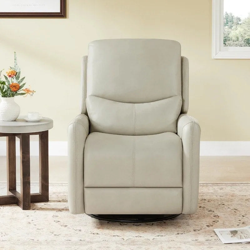 Fauteuil inclinable planeur pivotant électrique Adalyn avec oreiller lombaire