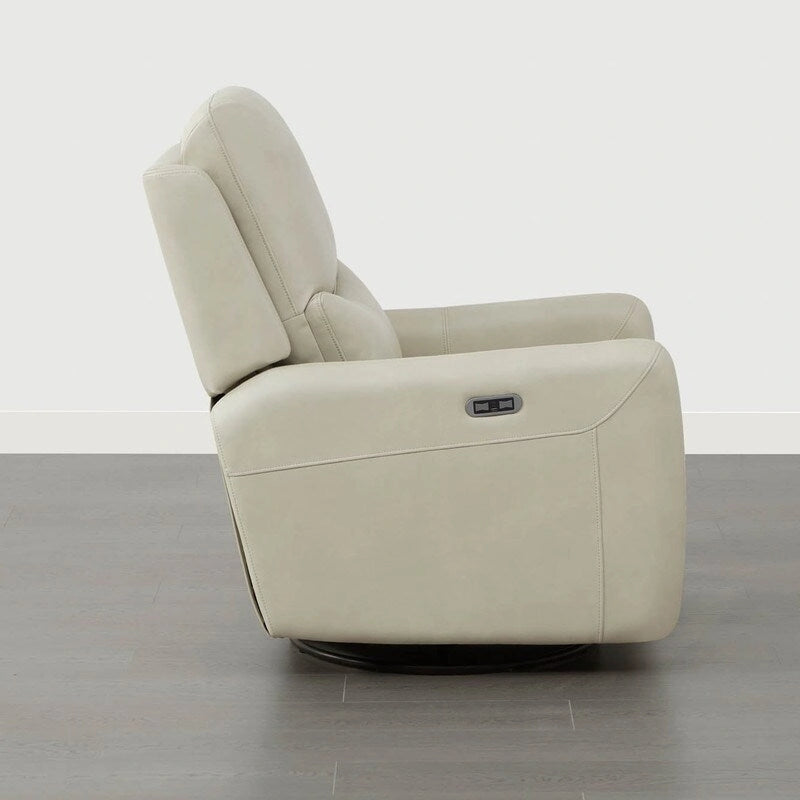Fauteuil inclinable planeur pivotant électrique Adalyn avec oreiller lombaire