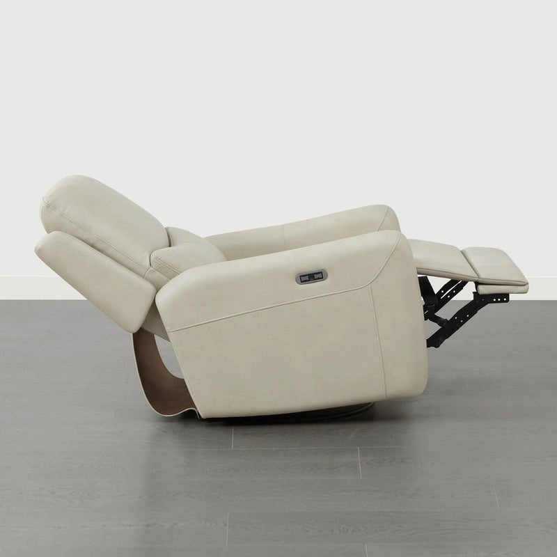 Fauteuil inclinable planeur pivotant électrique Adalyn avec oreiller lombaire