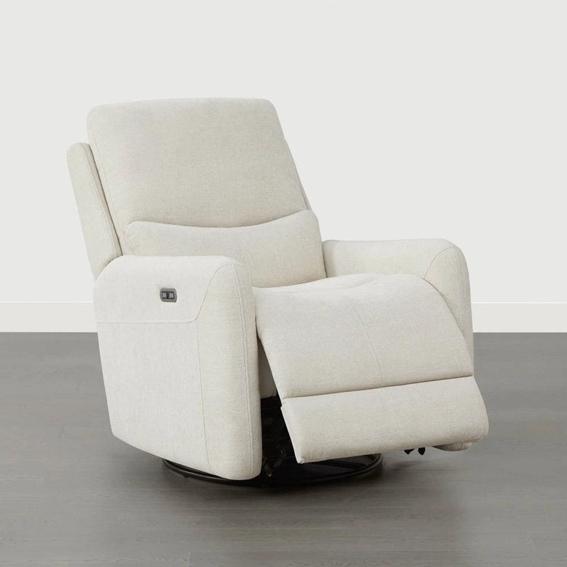 Fauteuil inclinable planeur pivotant électrique Adalyn avec oreiller lombaire