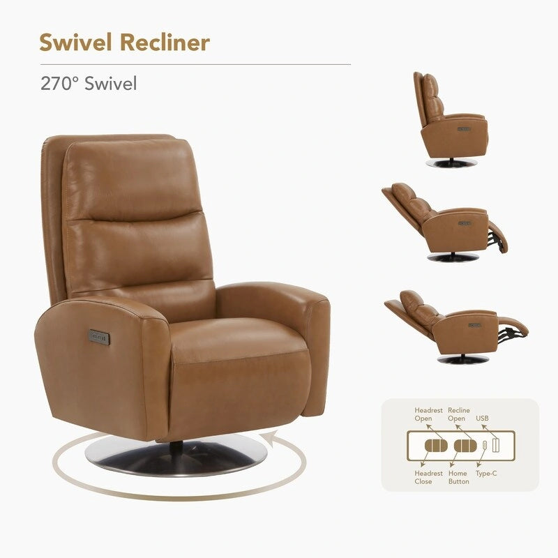 Fauteuil inclinable motorisé Mateo à double moteur et pivotant