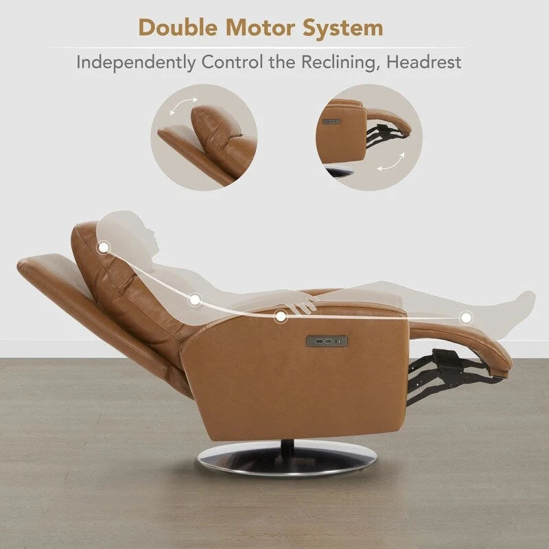 Fauteuil inclinable motorisé Mateo à double moteur et pivotant