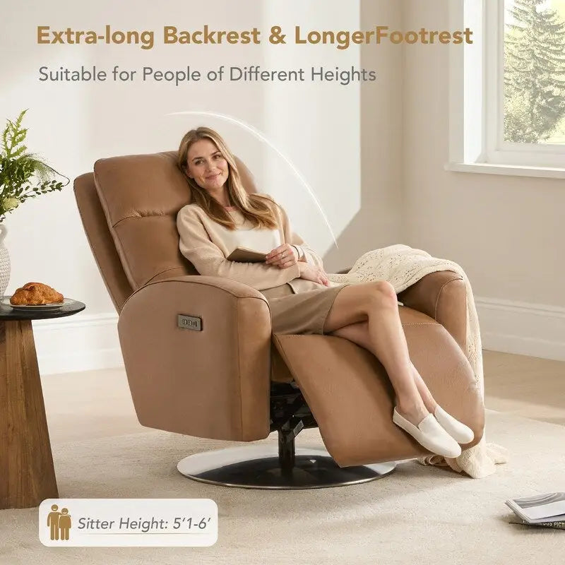Fauteuil inclinable motorisé Mateo à double moteur et pivotant