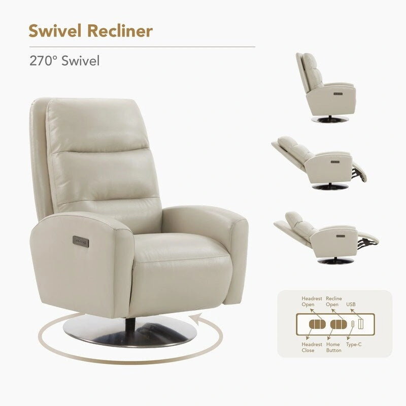 Fauteuil inclinable motorisé Mateo à double moteur et pivotant