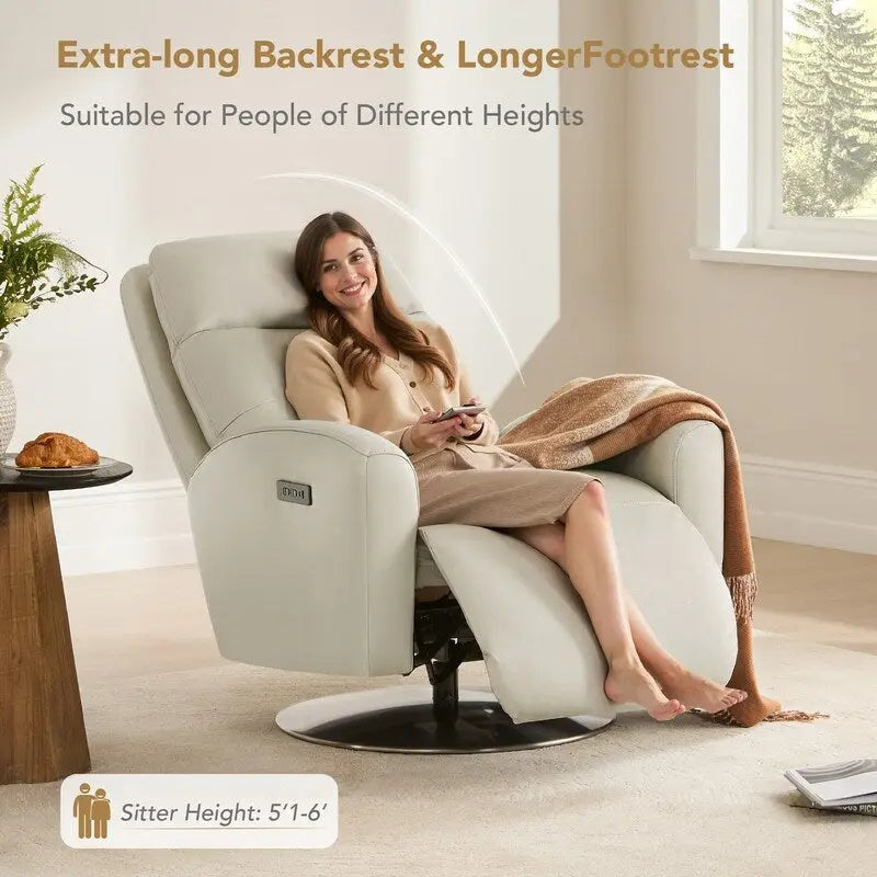 Fauteuil inclinable motorisé Mateo à double moteur et pivotant