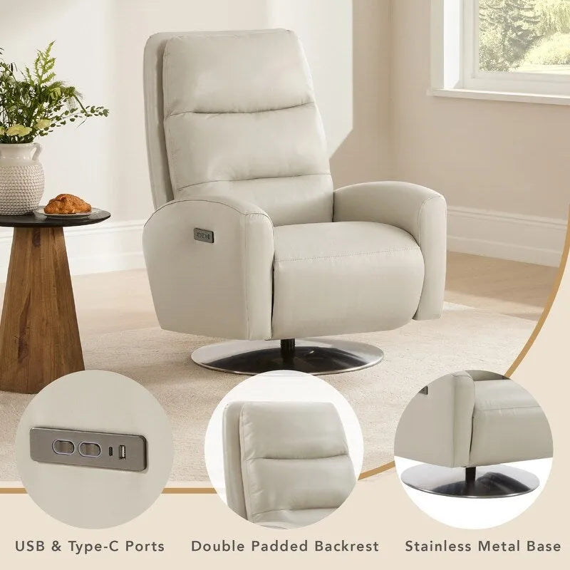 Fauteuil inclinable motorisé Mateo à double moteur et pivotant