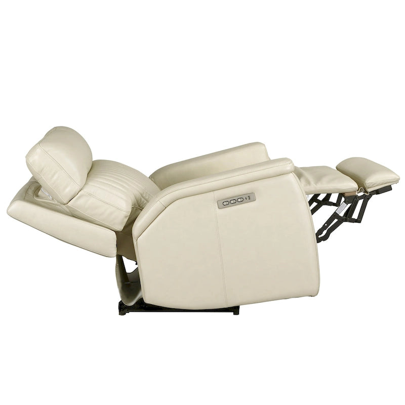 Fauteuil inclinable électrique zéro gravité en cuir avec appui-tête électrique, soutien lombaire électrique, port USB et USB-C