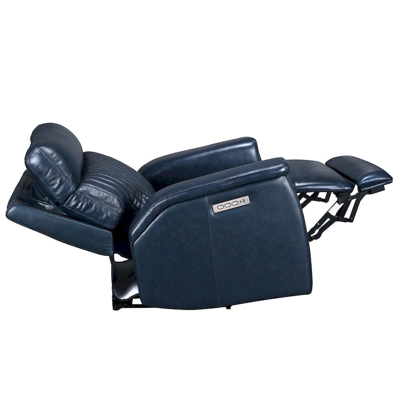 Fauteuil inclinable électrique zéro gravité en cuir avec appui-tête électrique, soutien lombaire électrique, port USB et USB-C