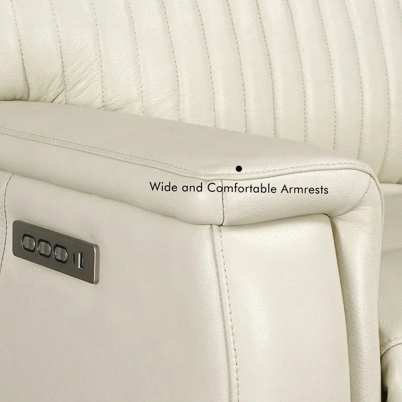 Fauteuil inclinable électrique zéro gravité en cuir avec appui-tête électrique, soutien lombaire électrique, port USB et USB-C