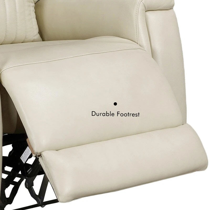 Fauteuil inclinable électrique zéro gravité en cuir avec appui-tête électrique, soutien lombaire électrique, port USB et USB-C