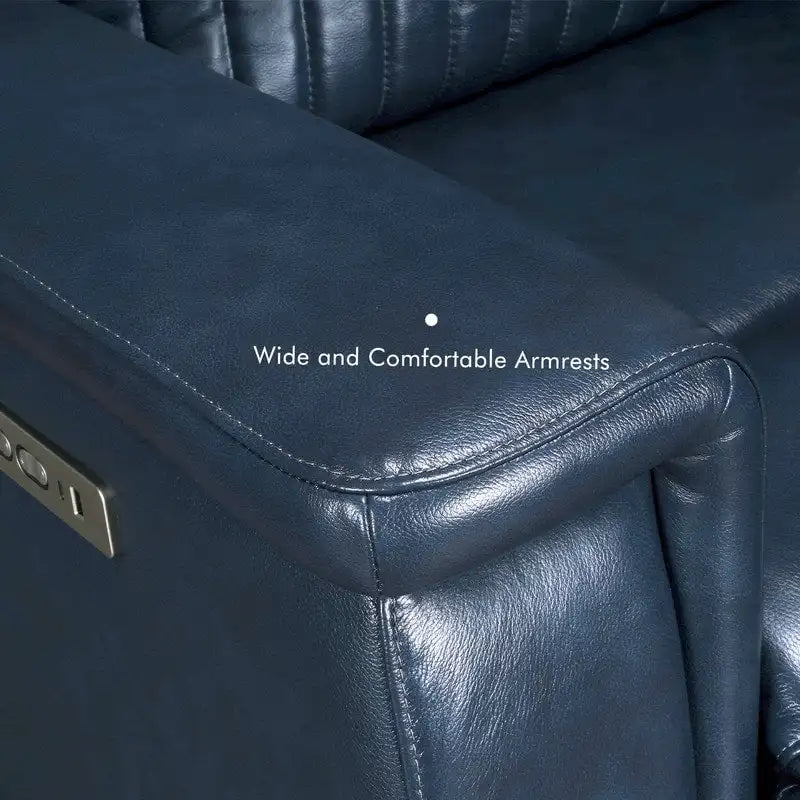 Fauteuil inclinable électrique zéro gravité en cuir avec appui-tête électrique, soutien lombaire électrique, port USB et USB-C
