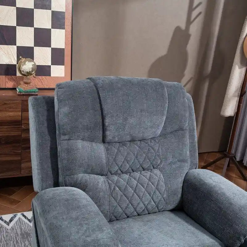 Fauteuil inclinable électrique surdimensionné en chenille avec repose-pieds étendu, assistance au levage, chauffage/massage, chargement USB/Type C et rangement