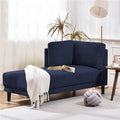 Canapé d'angle moderne en lin de 65 po avec coussins amovibles, canapé-lit, canapé de loisirs, chaise longue rembourrée
