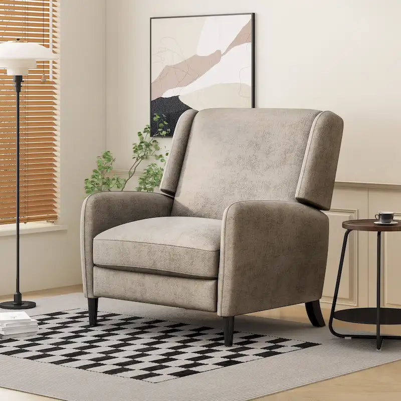 Fauteuil inclinable surdimensionné en tissu texturé Roomfitters, fauteuil inclinable confortable pour le salon