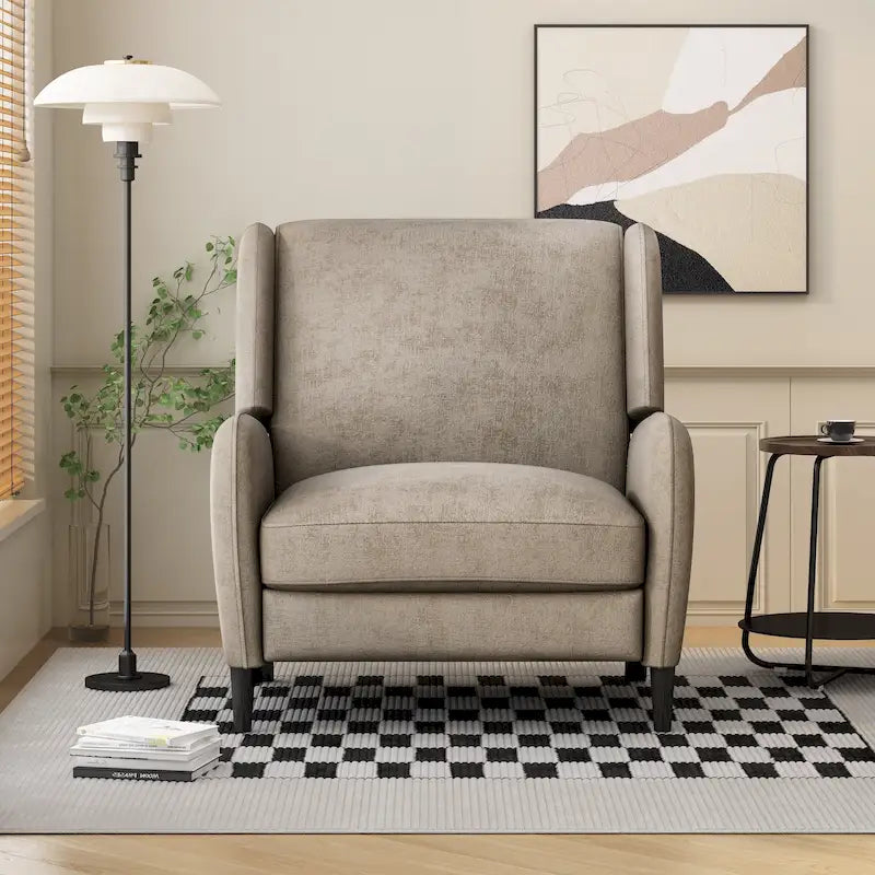 Fauteuil inclinable surdimensionné en tissu texturé Roomfitters, fauteuil inclinable confortable pour le salon
