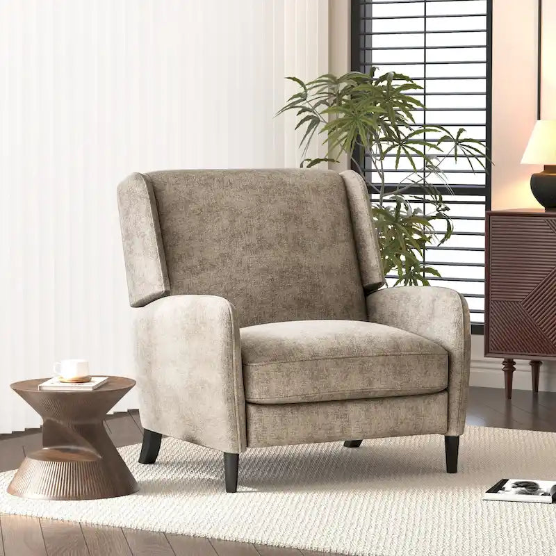 Fauteuil inclinable surdimensionné en tissu texturé Roomfitters, fauteuil inclinable confortable pour le salon
