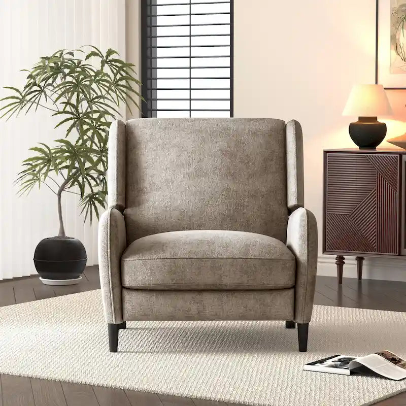 Fauteuil inclinable surdimensionné en tissu texturé Roomfitters, fauteuil inclinable confortable pour le salon