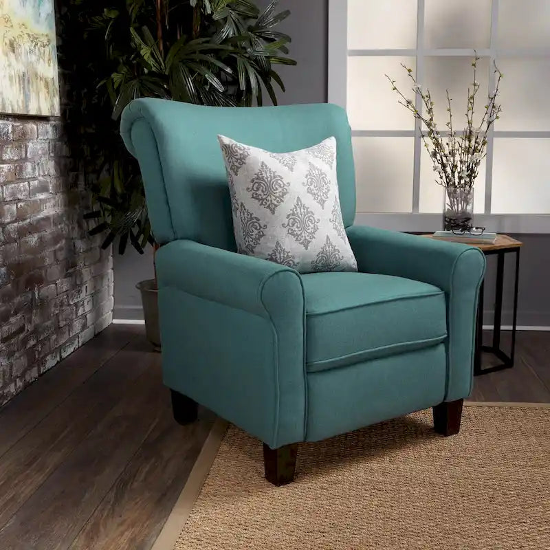 Fauteuil inclinable standard manuel Roomfitters, chaise longue confortable pour salon, chambre à coucher, sarcelle