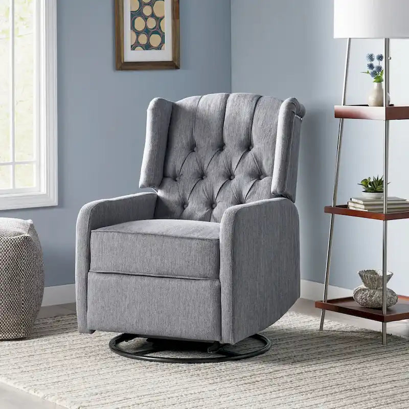 Roomfitters Design classique, Fauteuil inclinable manuel avec pivotement à 360 degrés, Fauteuil de relaxation pour le salon