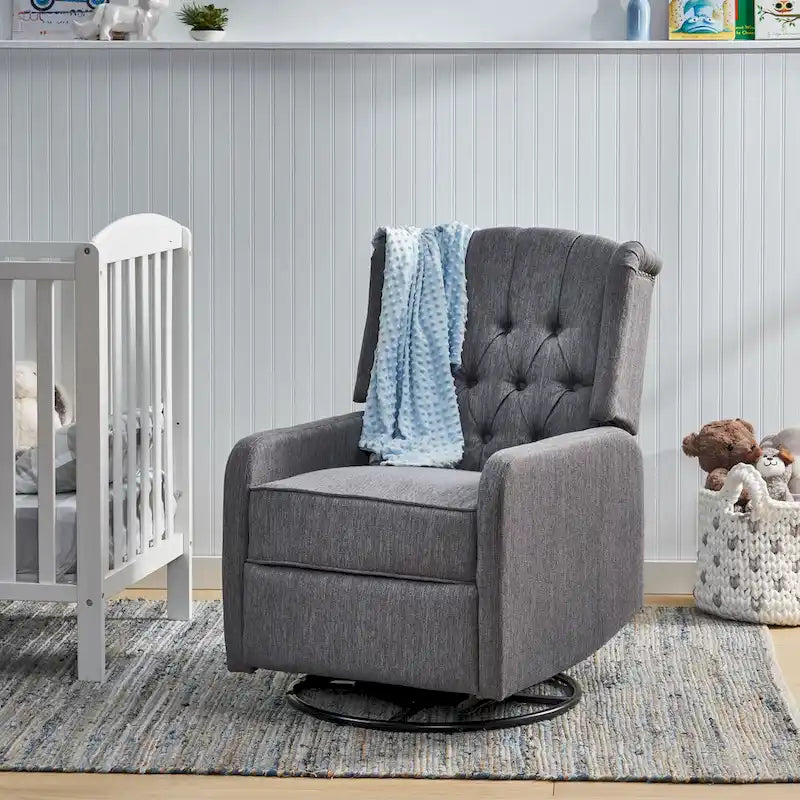 Roomfitters Design classique, Fauteuil inclinable manuel avec pivotement à 360 degrés, Fauteuil de relaxation pour le salon