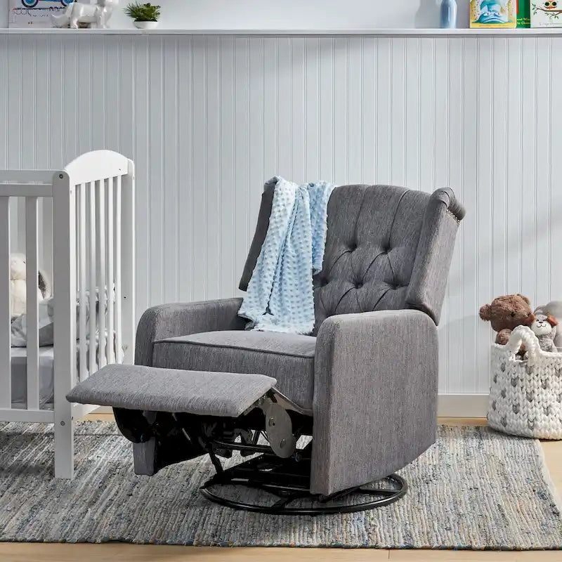 Roomfitters Design classique, Fauteuil inclinable manuel avec pivotement à 360 degrés, Fauteuil de relaxation pour le salon