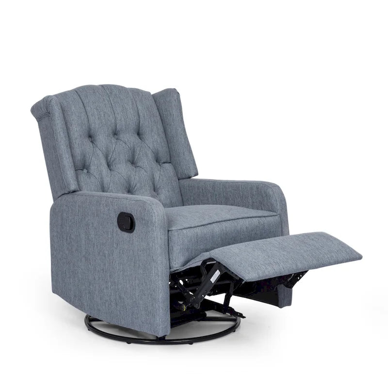 Roomfitters Design classique, Fauteuil inclinable manuel avec pivotement à 360 degrés, Fauteuil de relaxation pour le salon