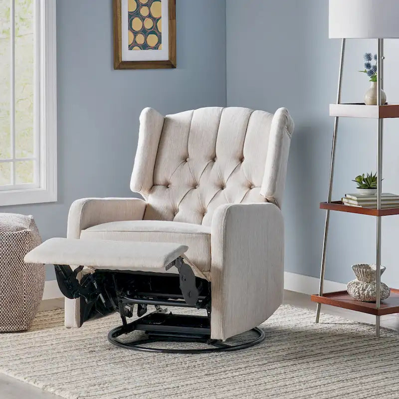 Roomfitters Design classique, Fauteuil inclinable manuel avec pivotement à 360 degrés, Fauteuil de relaxation pour le salon