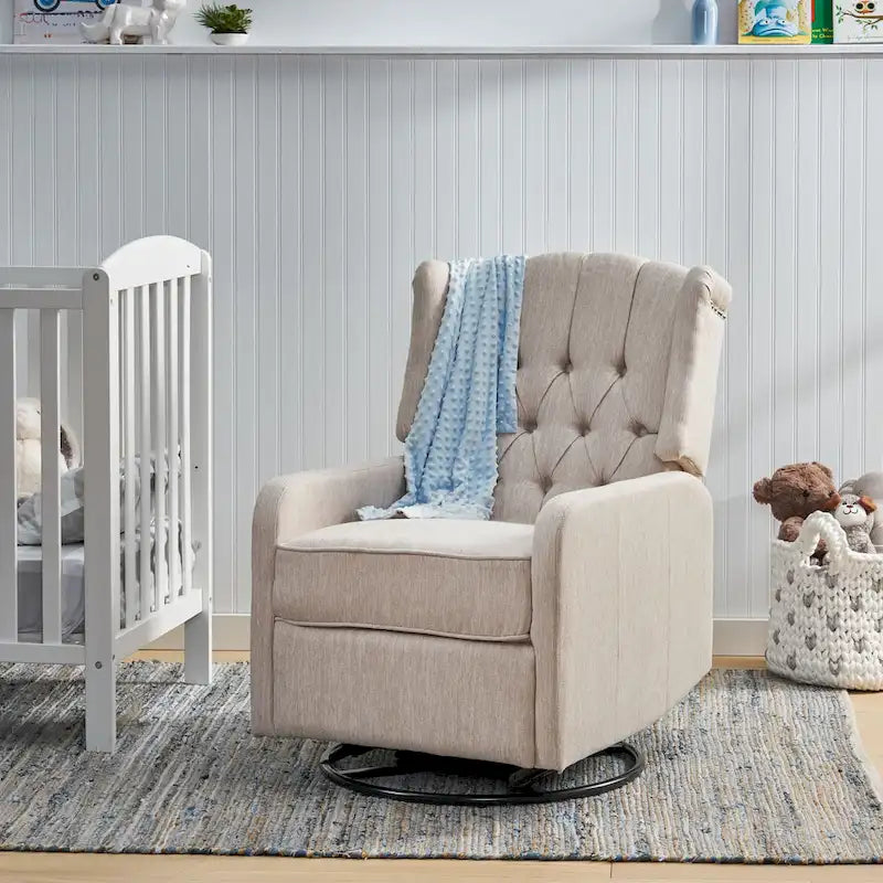 Roomfitters Design classique, Fauteuil inclinable manuel avec pivotement à 360 degrés, Fauteuil de relaxation pour le salon