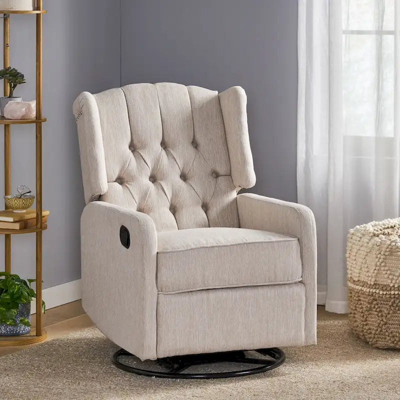 Roomfitters Design classique, Fauteuil inclinable manuel avec pivotement à 360 degrés, Fauteuil de relaxation pour le salon