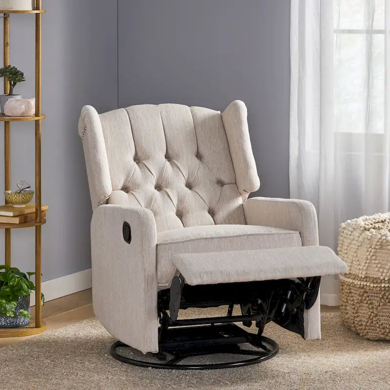 Roomfitters Design classique, Fauteuil inclinable manuel avec pivotement à 360 degrés, Fauteuil de relaxation pour le salon