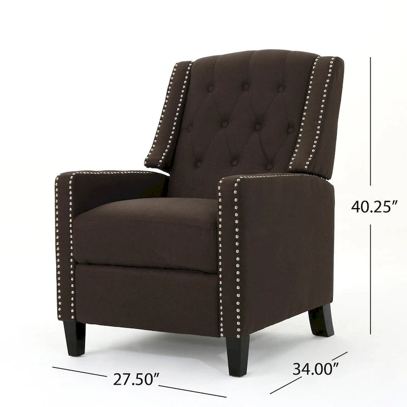 Fauteuil inclinable classique en tissu Roomfitters, élégant fauteuil inclinable pour salon, chambre à coucher