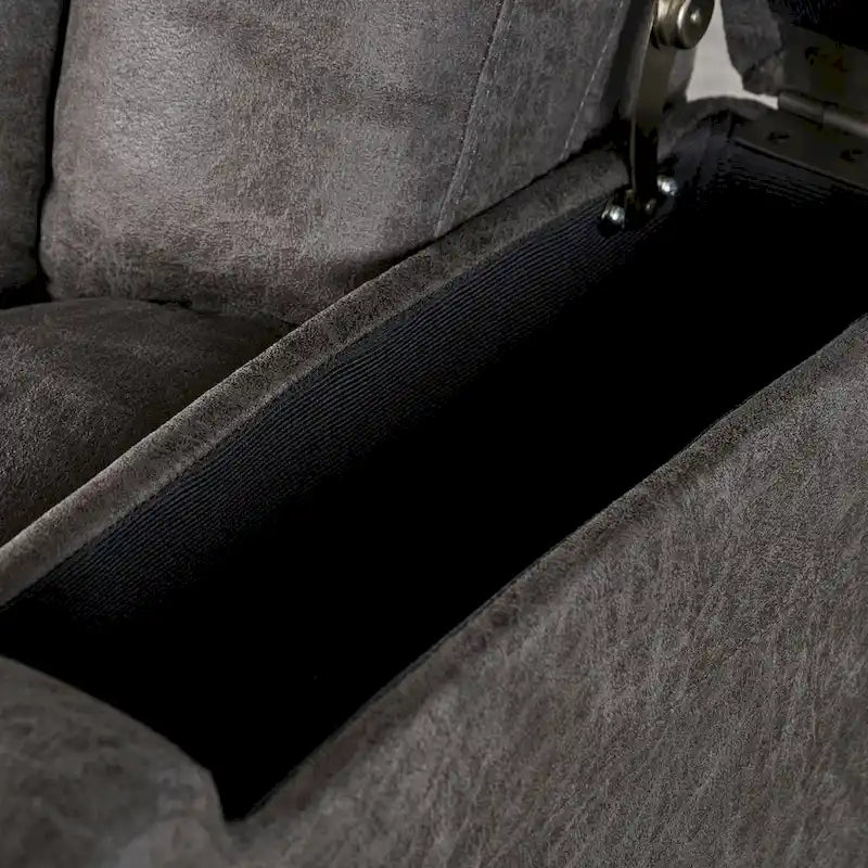 Fauteuil inclinable électrique standard Roomfitters de 33 pouces de large avec rangement pour accoudoirs et port USB, ardoise