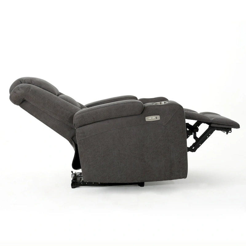 Fauteuil inclinable électrique standard Roomfitters de 33 pouces de large avec rangement pour accoudoirs et port USB, ardoise
