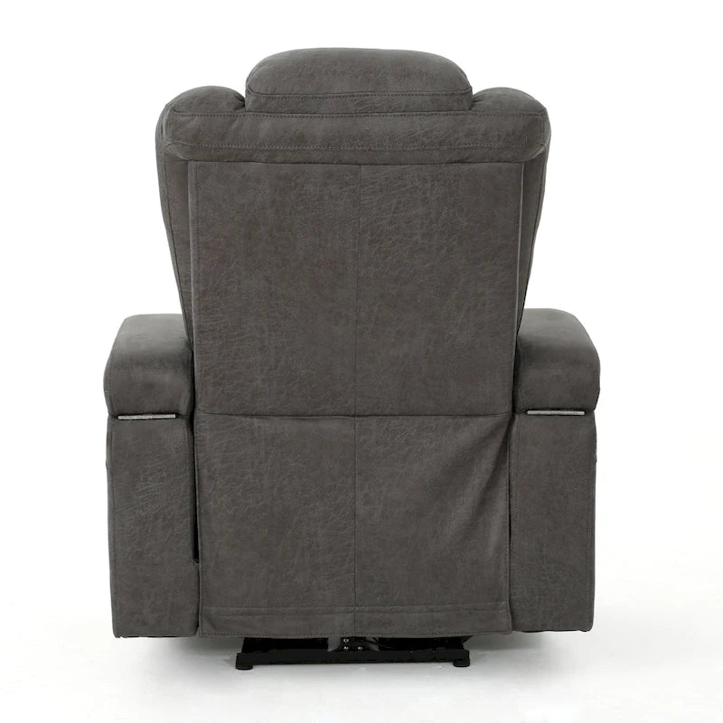 Fauteuil inclinable électrique standard Roomfitters de 33 pouces de large avec rangement pour accoudoirs et port USB, ardoise