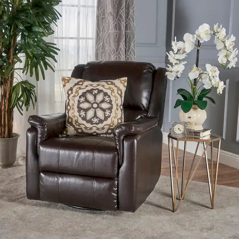 Fauteuil inclinable planeur en tissu Roomfitters avec pivot, fauteuil inclinable manuel