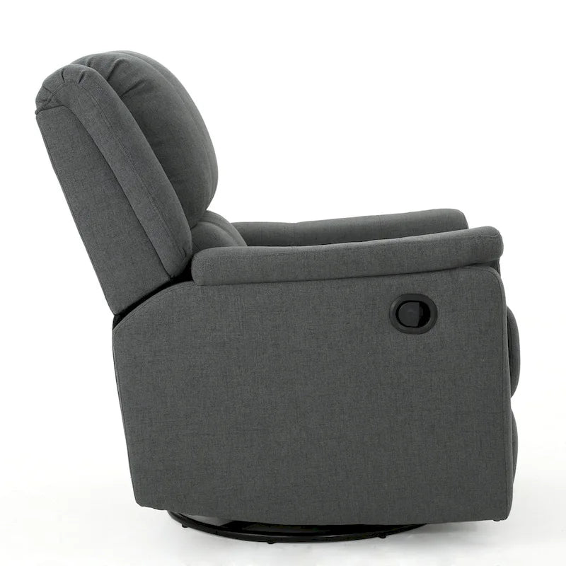 Fauteuil inclinable planeur en tissu Roomfitters avec pivot, fauteuil inclinable manuel
