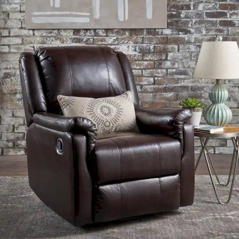 Fauteuil inclinable planeur en tissu Roomfitters avec pivot, fauteuil inclinable manuel