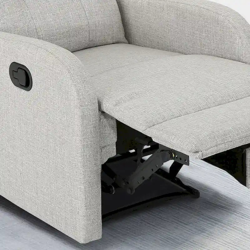 Fauteuil inclinable manuel standard Roomfitters 24,75 pouces de large, fauteuil inclinable douillet pour salon, chambre à coucher, beige