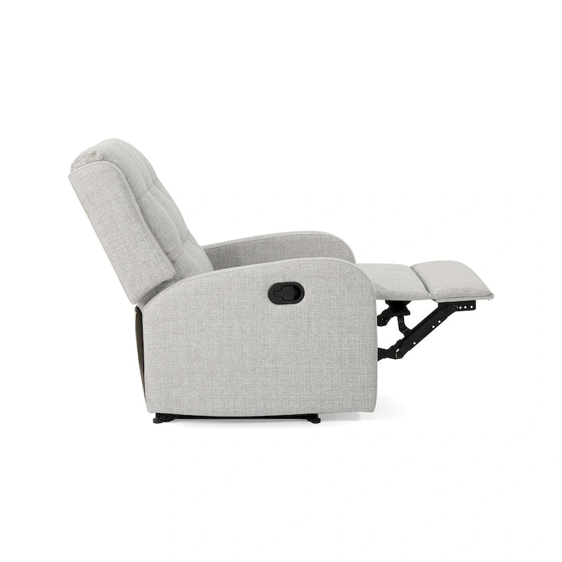 Fauteuil inclinable manuel standard Roomfitters 24,75 pouces de large, fauteuil inclinable douillet pour salon, chambre à coucher, beige