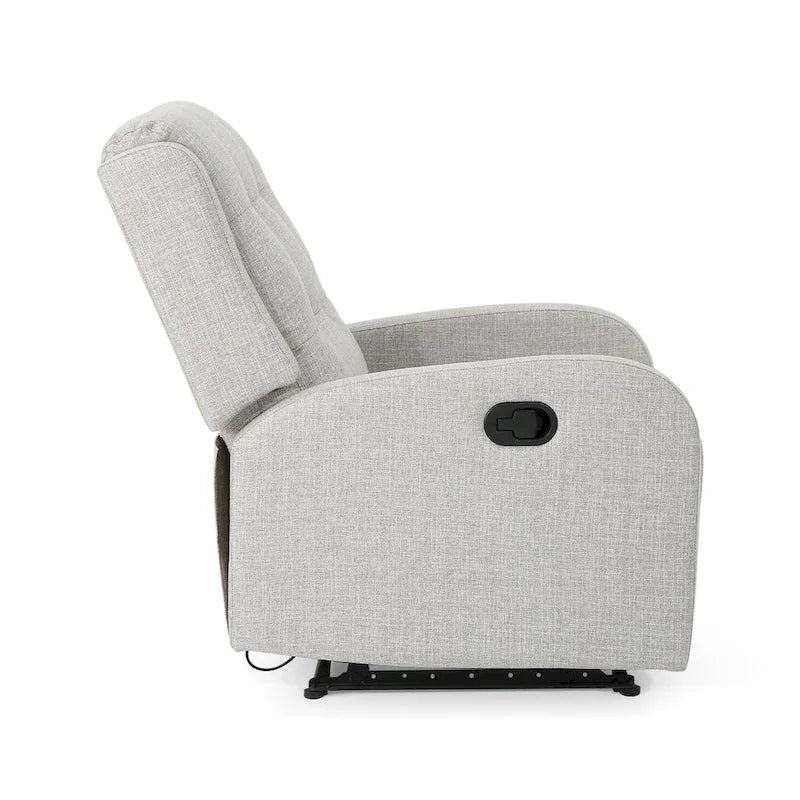 Fauteuil inclinable manuel standard Roomfitters 24,75 pouces de large, fauteuil inclinable douillet pour salon, chambre à coucher, beige